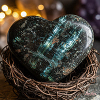 Arfvedsonite Crystal Heart | Crystal Stone Decor