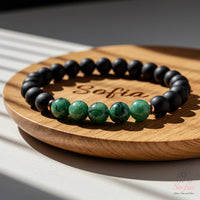 Jade & Onyx Bracelet | Beaded Crystal Jewelry