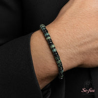 African Turquoise Bracelet | Layering Gemstone Heishi Beaded Bracelets