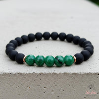 Jade & Onyx Bracelet | Beaded Crystal Jewelry