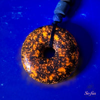 Yooperlite Donut Necklace | UV Reactive Crystal Pendant Jewelry