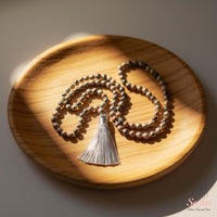UV-Reactive Yooperlite Tassel Necklace | 108 Mala Beads Jewelry