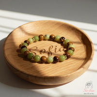 Jade & Tigers Eye Bracelet | Beaded Crystal Jewelry