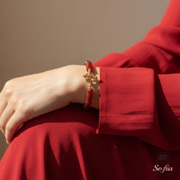 Carnelian Bracelet Gold Toggle Clasp | Layering Gemstone Beaded Jewelry