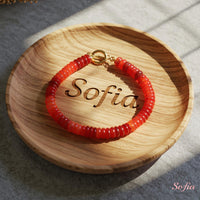 Carnelian Bracelet Gold Toggle Clasp | Layering Gemstone Beaded Jewelry