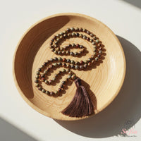 Dragon Bloodstone Tassel Necklace | 108 Mala Beads Jewelry