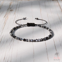 Snowfllake Obsidian Bracelet | Delicate Layering Gemstone Jewelry