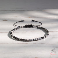 Snowfllake Obsidian Bracelet | Delicate Layering Gemstone Jewelry