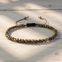 Pyrite Bracelet | Delicate Layering Gemstone Jewelry