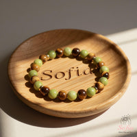 Jade & Tigers Eye Bracelet | Beaded Crystal Jewelry