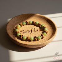 Jade & Tigers Eye Bracelet | Beaded Crystal Jewelry