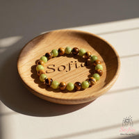 Jade & Tigers Eye Bracelet | Beaded Crystal Jewelry
