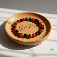 Protection Bracelet | Carnelian & Obsidian & Tigers Eye Bracelet