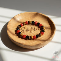 Protection Bracelet | Carnelian & Obsidian & Tigers Eye Bracelet