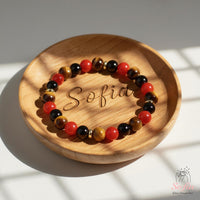 Protection Bracelet | Carnelian & Obsidian & Tigers Eye Bracelet