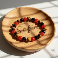 Protection Bracelet | Carnelian & Obsidian & Tigers Eye Bracelet