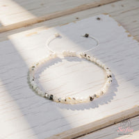 Black Moonstone Bracelet | Delicate Layering Gemstone Jewelry
