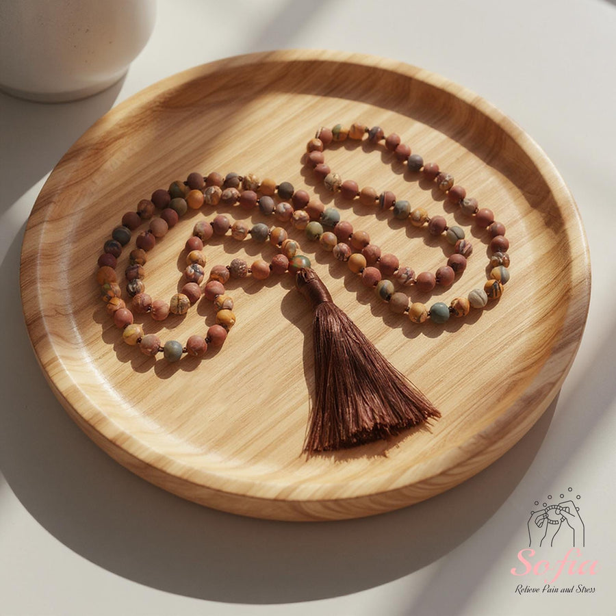 Jasper Mala Necklace | Meditation Jewelry - photo 1