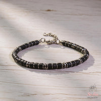 Obsidian Bracelet | Layering Gemstone Heishi Beaded Bracelets