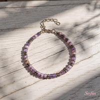 Amethyst & Hematite Bracelet | Crystal Jewelry