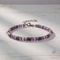 Amethyst & Hematite Bracelet | Crystal Jewelry