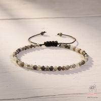 Tourmaline in Quartz Bracelet | Delicate Layering Gemstone Jewelry