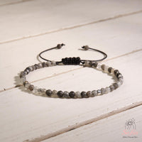 Tourmaline in Quartz Bracelet | Delicate Layering Gemstone Jewelry