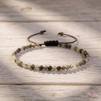 Tourmaline in Quartz Bracelet | Delicate Layering Gemstone Jewelry