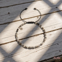 Tourmaline in Quartz Bracelet | Delicate Layering Gemstone Jewelry