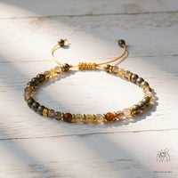 Citrine & Pyrite Bracelet | Delicate Layering Gemstone Jewelry