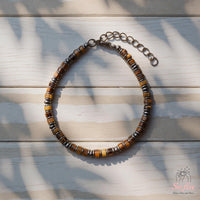 Tiger Eye Bracelet | Layering Gemstone Heishi Beaded Bracelets
