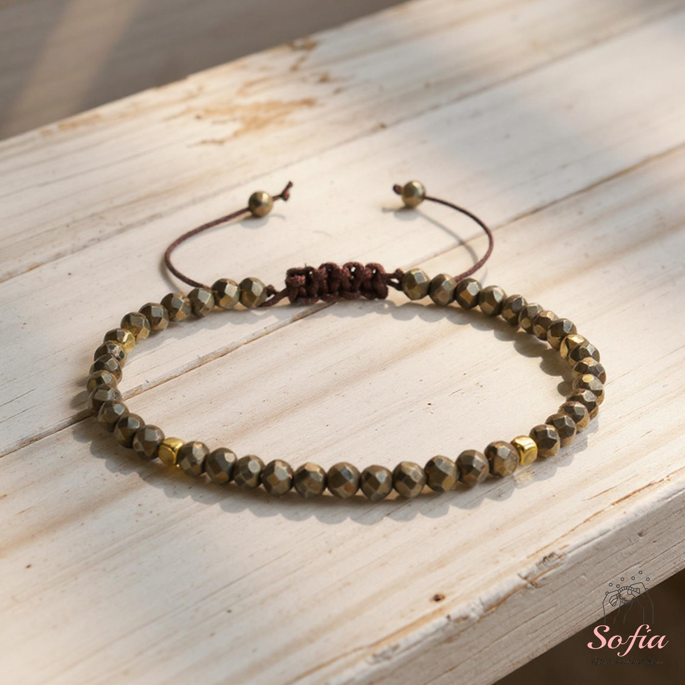 Pyrite Bracelet | Delicate Layering Gemstone Jewelry