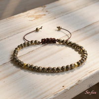 Pyrite Bracelet | Delicate Layering Gemstone Jewelry