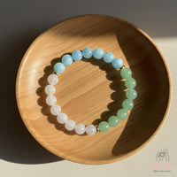 Freundschaftsarmband | Perlenarmband mit Achat, Aquamarin und Aventurin