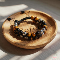 Triple Protection Bracelet Double Layer | Layering Gemstone Jewelry