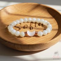 Moonstone Moon Charm Bracelet | Crystal Jewelry