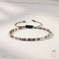 Tourmaline in Quartz Bracelet | Delicate Layering Gemstone Jewelry