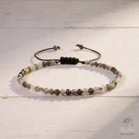 Tourmaline in Quartz Bracelet | Delicate Layering Gemstone Jewelry