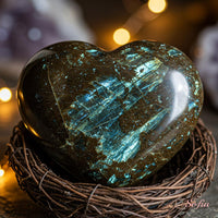 Arfvedsonite Crystal Heart | Crystal Stone Decor