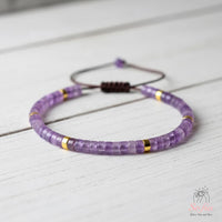 Amethyst Bracelet | Layering Gemstone Heishi Beaded Bracelets