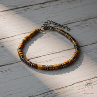Tiger Eye Bracelet | Layering Gemstone Heishi Beaded Bracelets