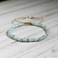 Amazonite Bracelet | Layering Gemstone Heishi Jewelry