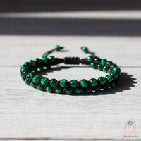 Green Tigers Eye Bracelet | Layering Gemstone Jewelry