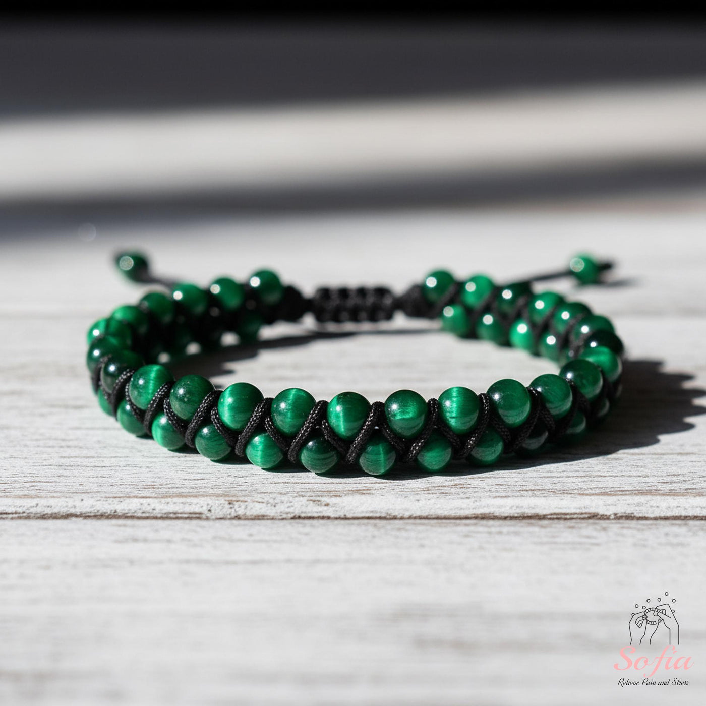 Green Tigers Eye Bracelet | Layering Gemstone Jewelry