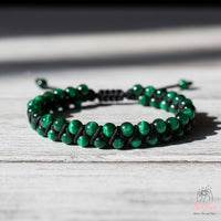 Green Tigers Eye Bracelet | Layering Gemstone Jewelry