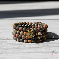 Red Creek Jasper Necklace | 108 Mala Beads Jewelry
