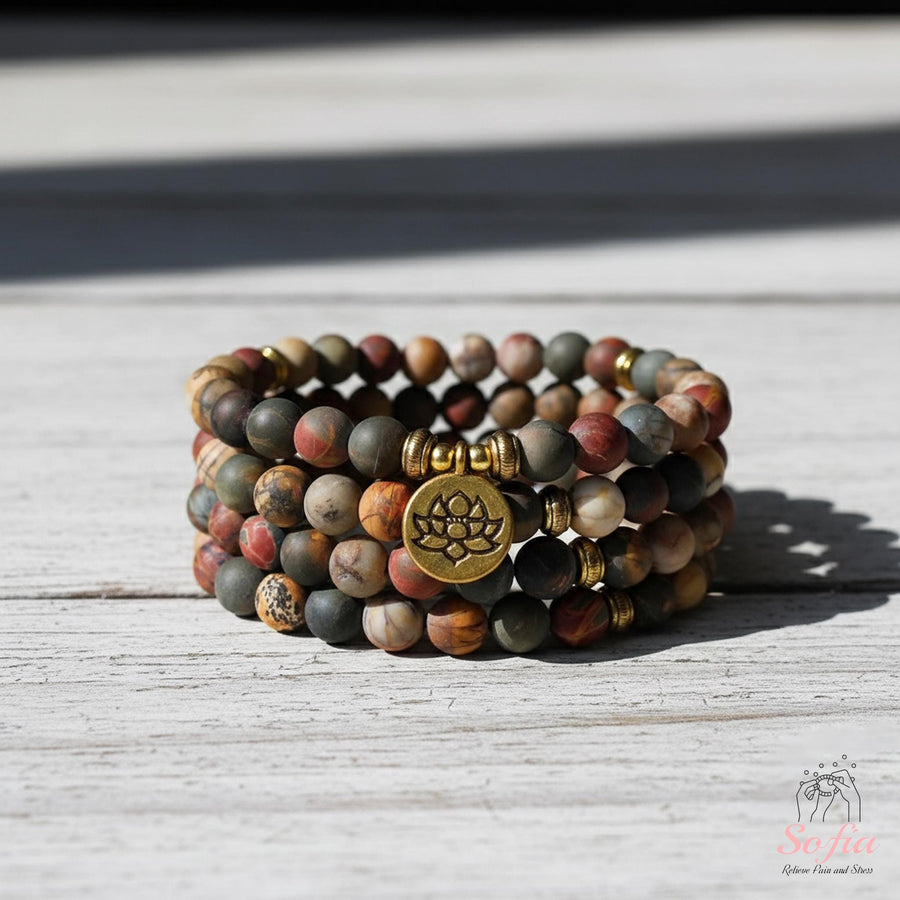 Jasper Mala Necklace | Meditation Jewelry - photo 1
