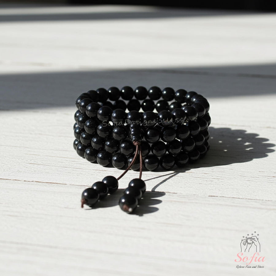 Obsidian Mala Necklace | Healing Jewelry â€?Gift for Her - photo 1