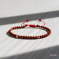 Red Jasper Bracelet | Delicate Layering Gemstone Jewelry