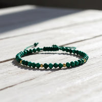 Malachite Bracelet | Delicate Layering Gemstone Jewelry